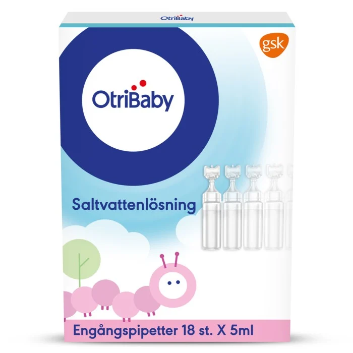 Otri-Baby saltvattenlösning, 18 st x 5 ml engångspipetter