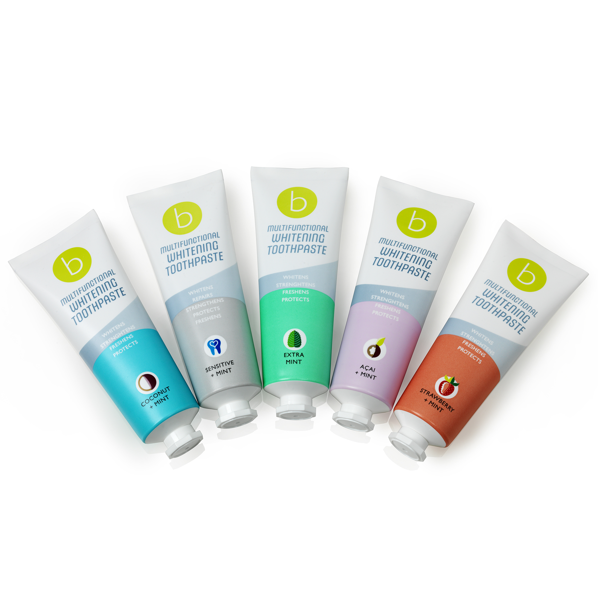 beconfident Multifunctional Whitening Toothpaste - Explore Kit (25ml) 5 FLAVOURS