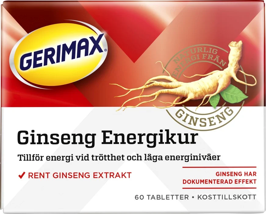 Gerimax Ginseng Energikur 60 tabletter