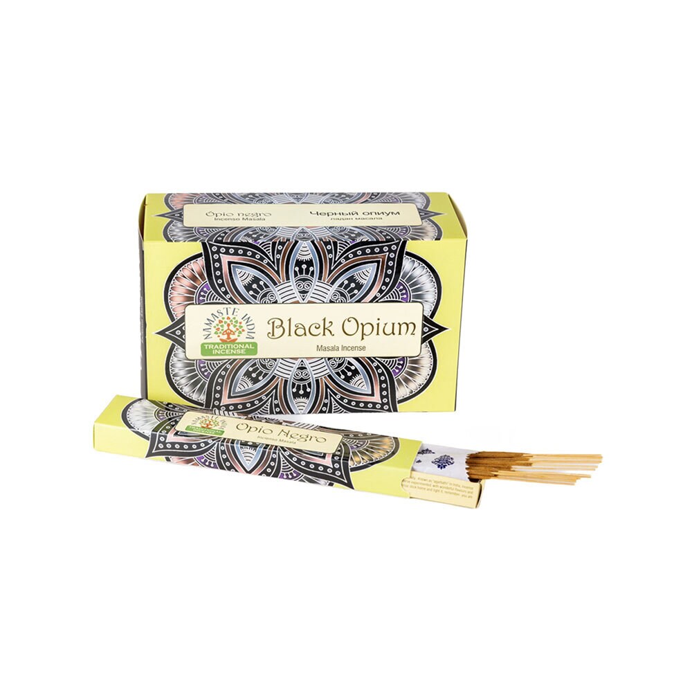 Namaste India Traditionell Masala Rökelse Black Opium