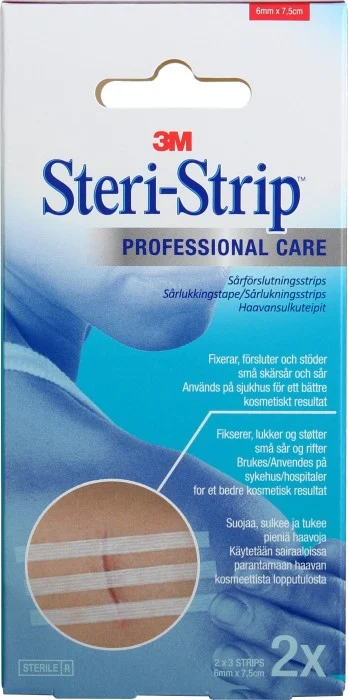3M Steri-Strip Suturtejp vit 2 x 3 strips