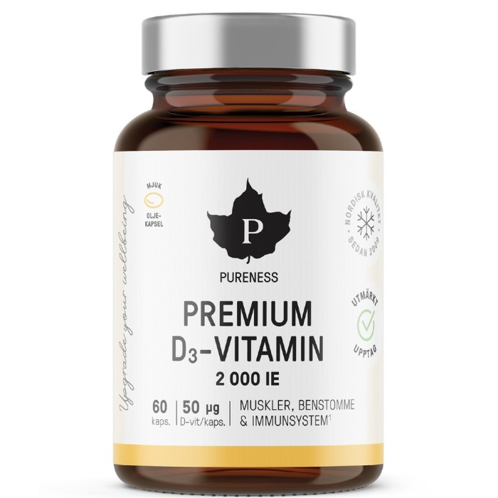 Pureness Premium D3-Vitamin 50 µg 60 kapslar