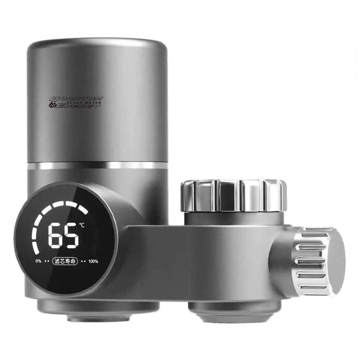 Quantum Energy Digital 2-stegs vattenkran filter med 8-stegs rening och UV-ljus
