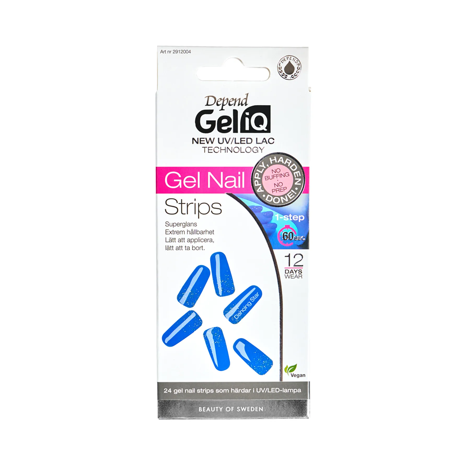 Depend Gel iQ Gel Nail Strips Semi Cured Dancing Star