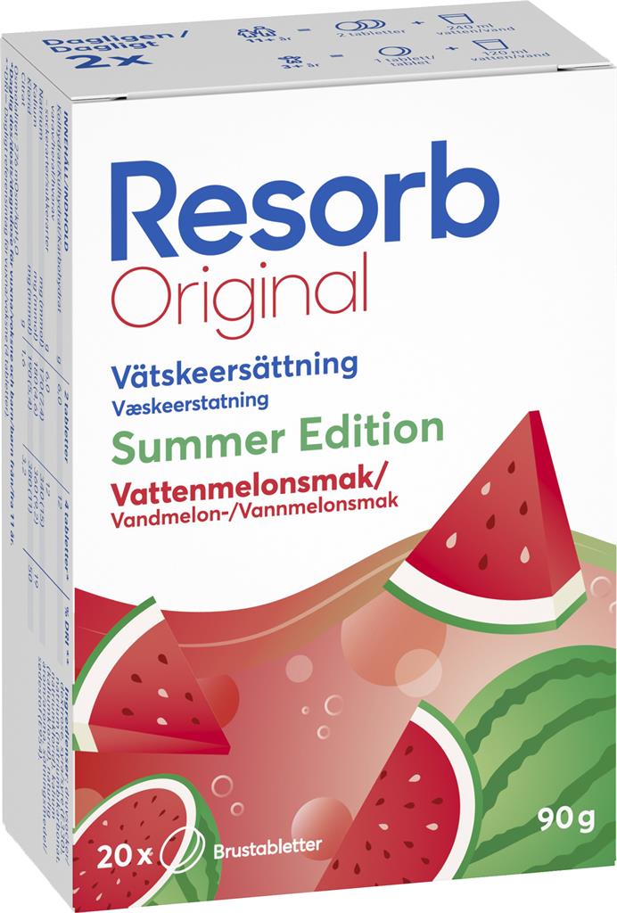 Resorb Resorb Orginal Summer Edition Watermelon, 20 st