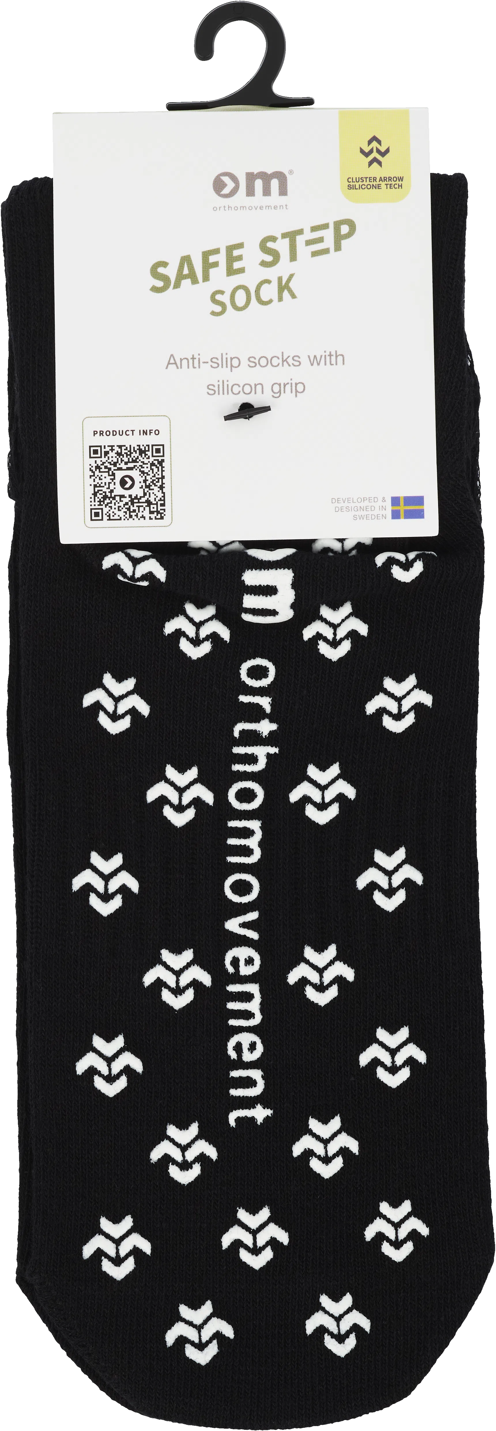 Ortho movement Safe Step Sock - Black - 36-39