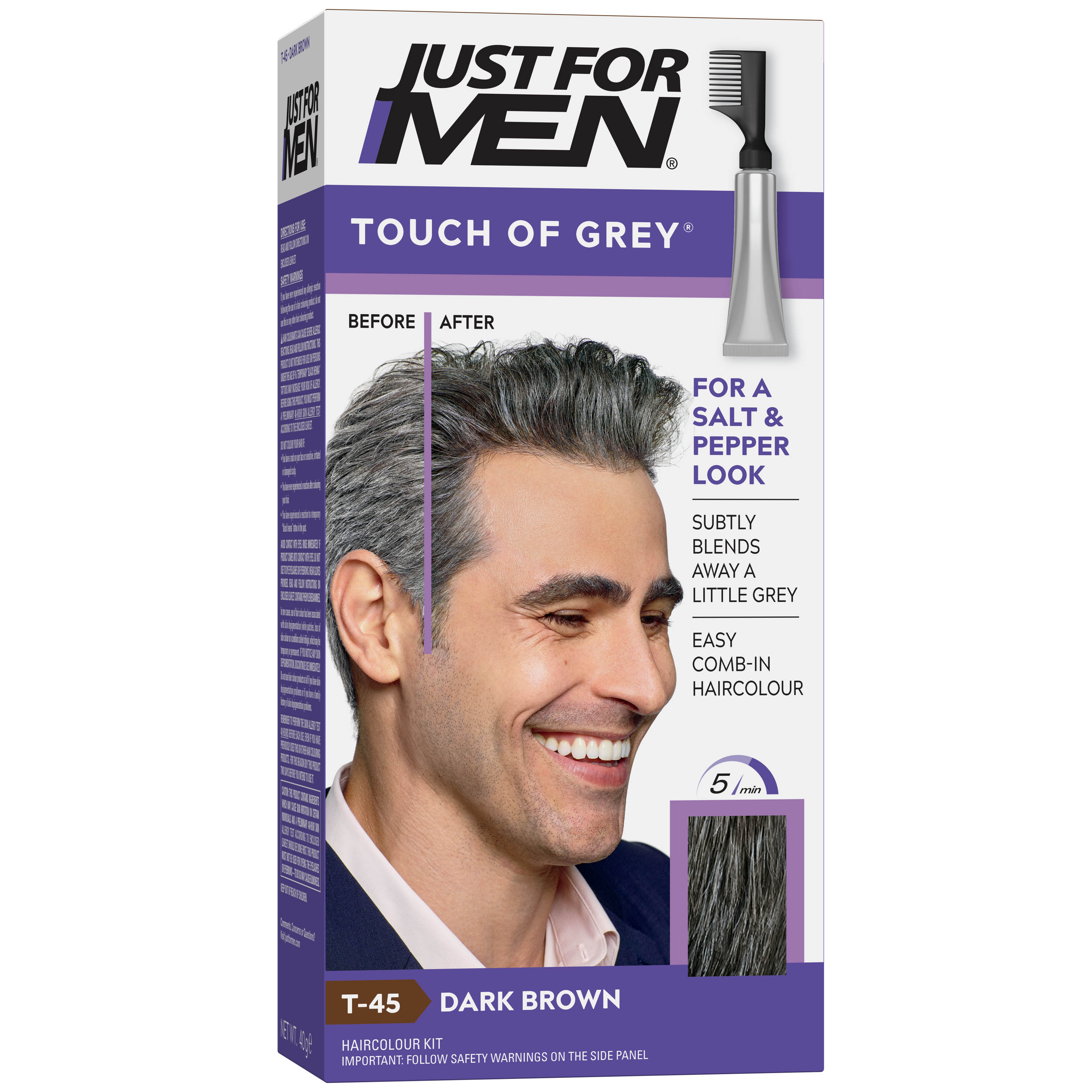 Just For Men Touch Of Grey Dark Brown - Grey
