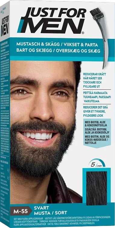 Just For Men Mustache & Beard Skäggfärg Real Black