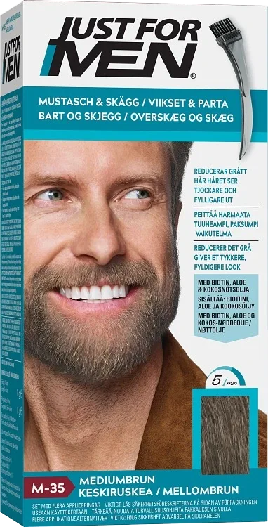 Just For Men Mustache & Beard Skäggfärg Medium Brown
