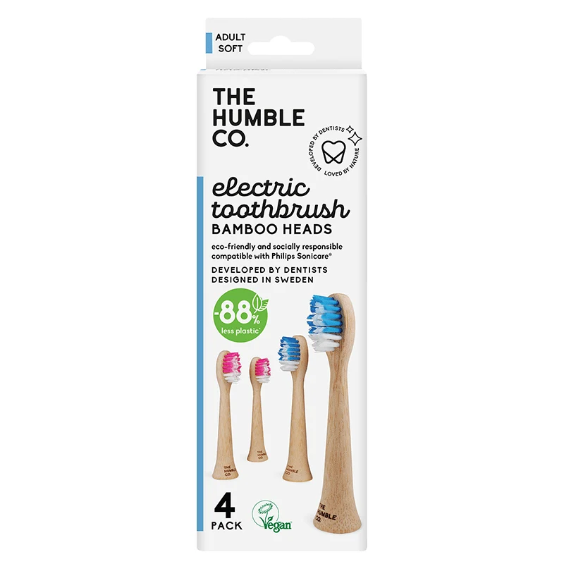 The Humble Co. Power Toothbrush Heads Bambu Soft 4-pack till Philips Sonicare