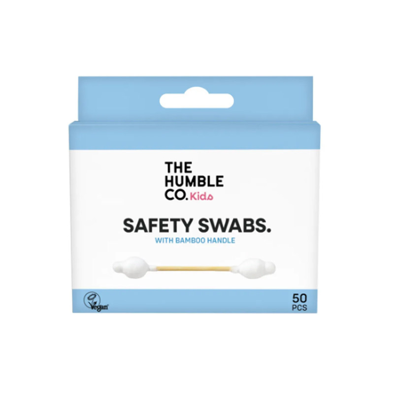 The Humble Co. Kids Natural Cotton Swabs Bamboo White Barntops 50 st