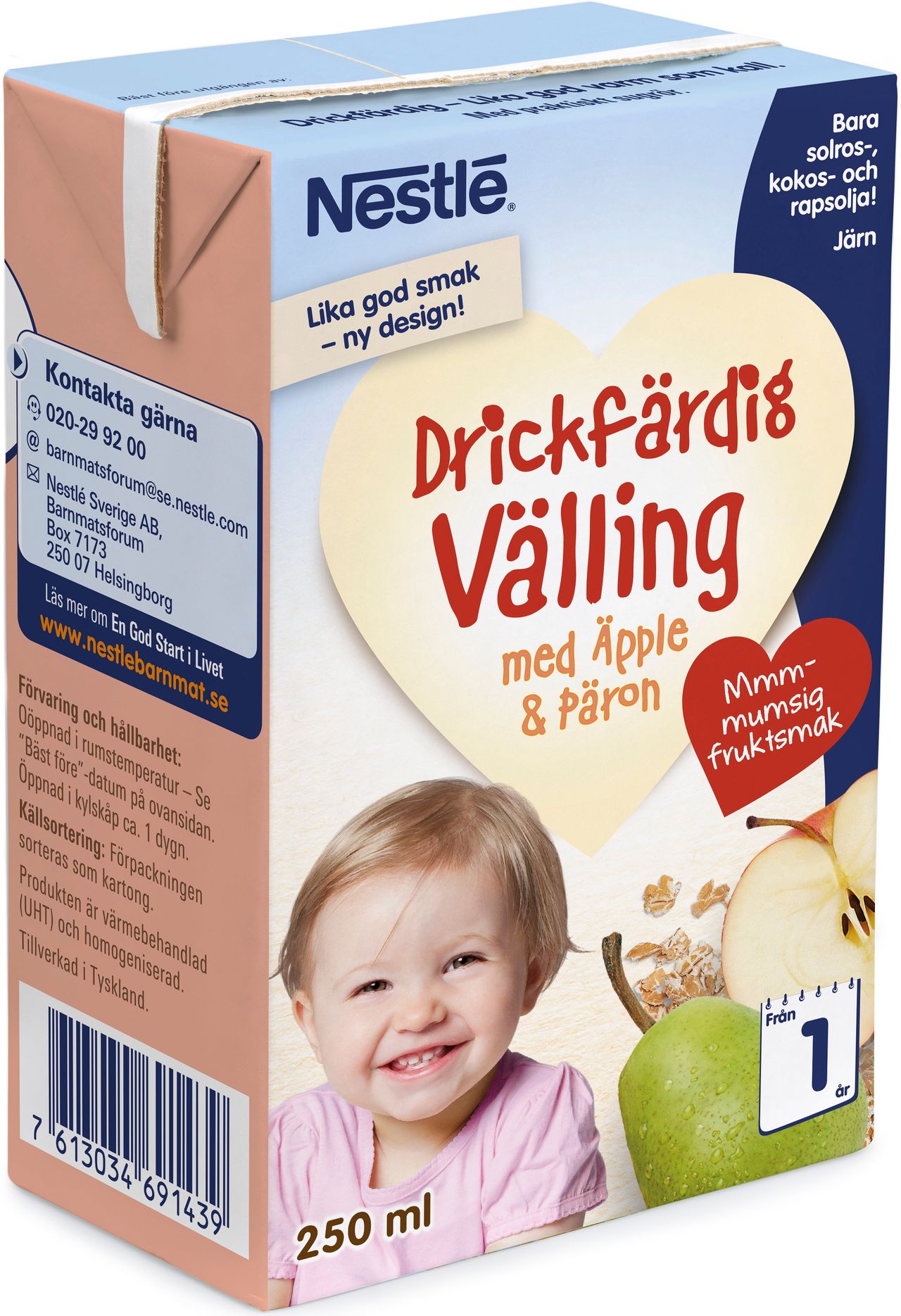 Nestlé NAN Drickfärdig Välling Äpple & Päron 12 månader 250 ml