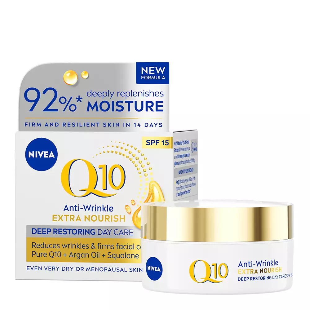 Nivea Dagkräm Q10 Extra Nourish Day Cream SPF15, 50 ml