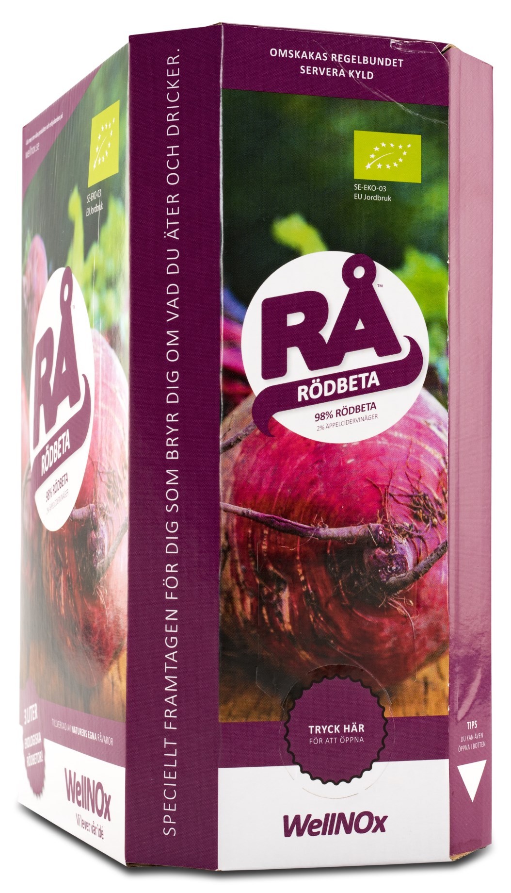 Rå Bag In Box Rödbeta - rödbetsjuice på bag-in-box, 3 liter, ekologisk