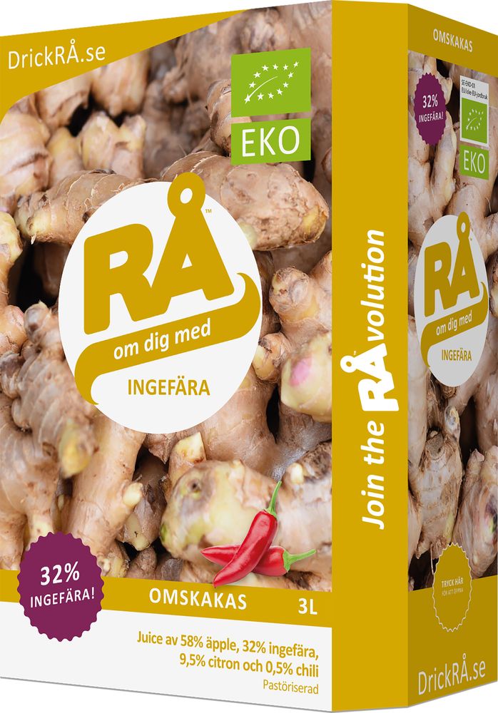 Rå Bag In Box Ingefära Bag-in-Box ekologisk 3 liter