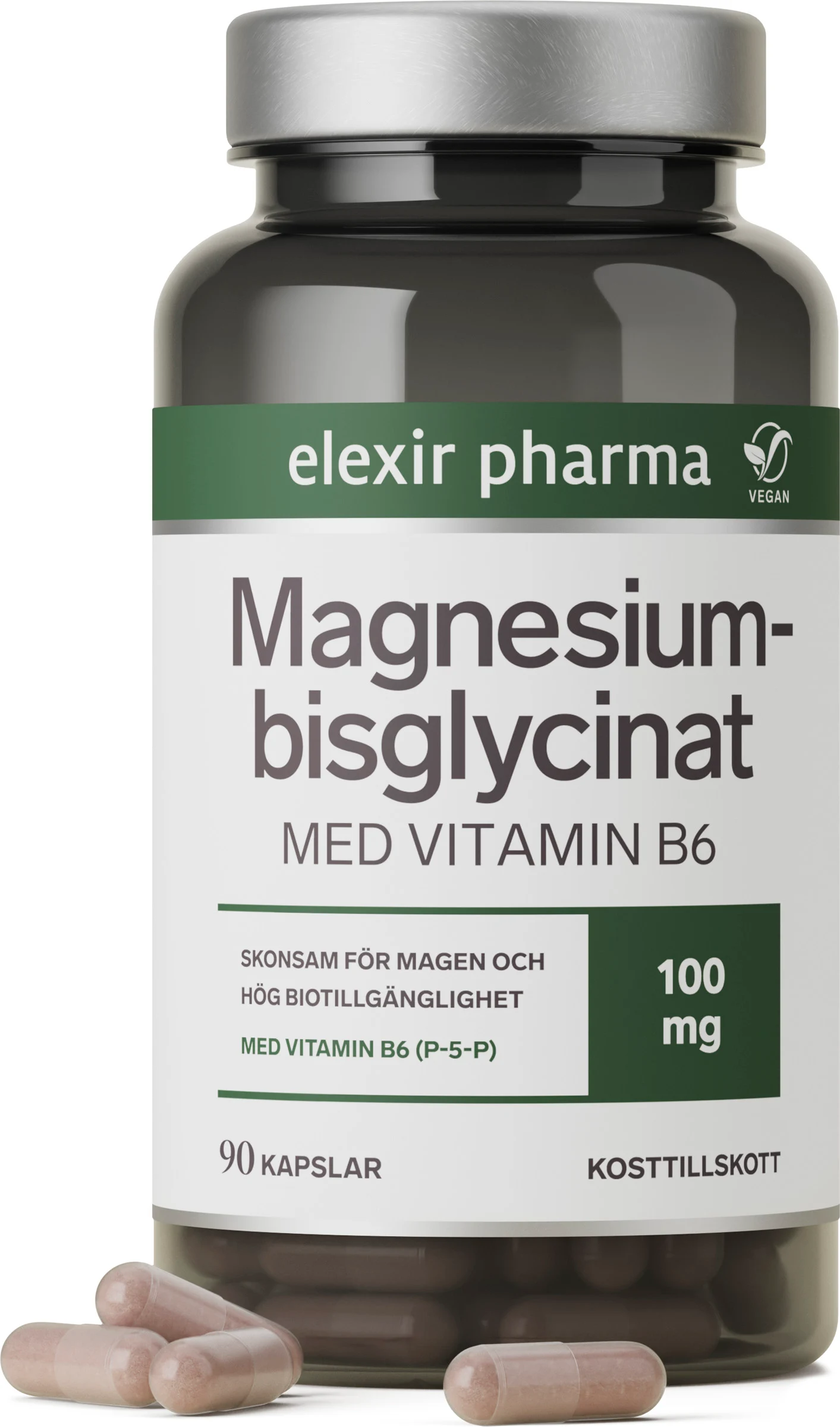 Elexir Magnesiumbisglycinat 90 kapslar