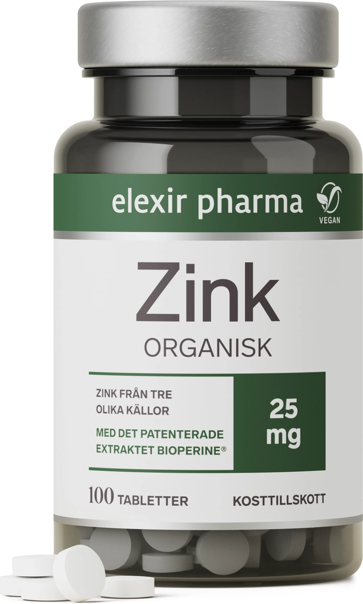 Elexir Zink 25 mg 100 tabletter