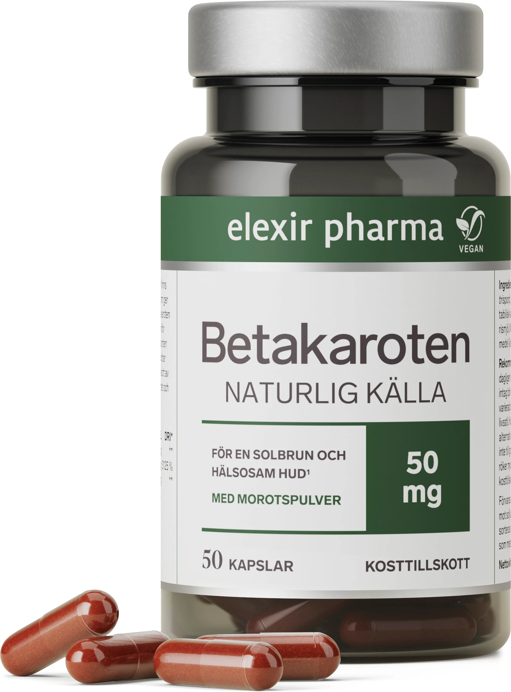 Elexir Betakaroten 50 mg 50 kapslar