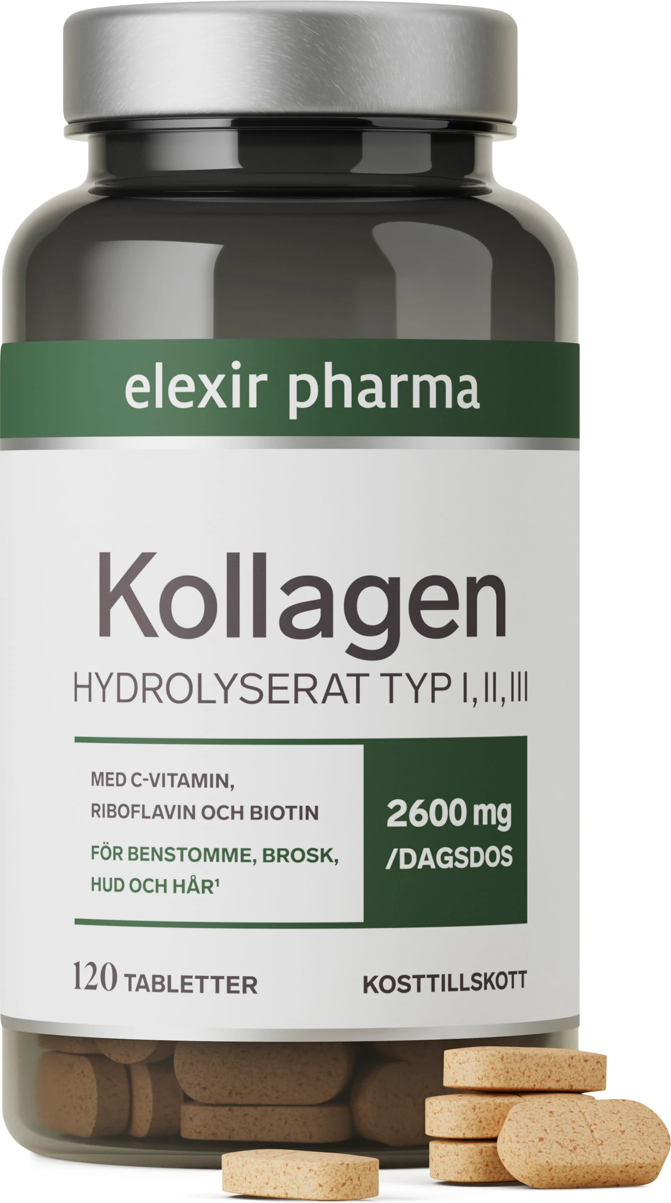 Elexir Kollagen hydrolyserat 120 tabletter