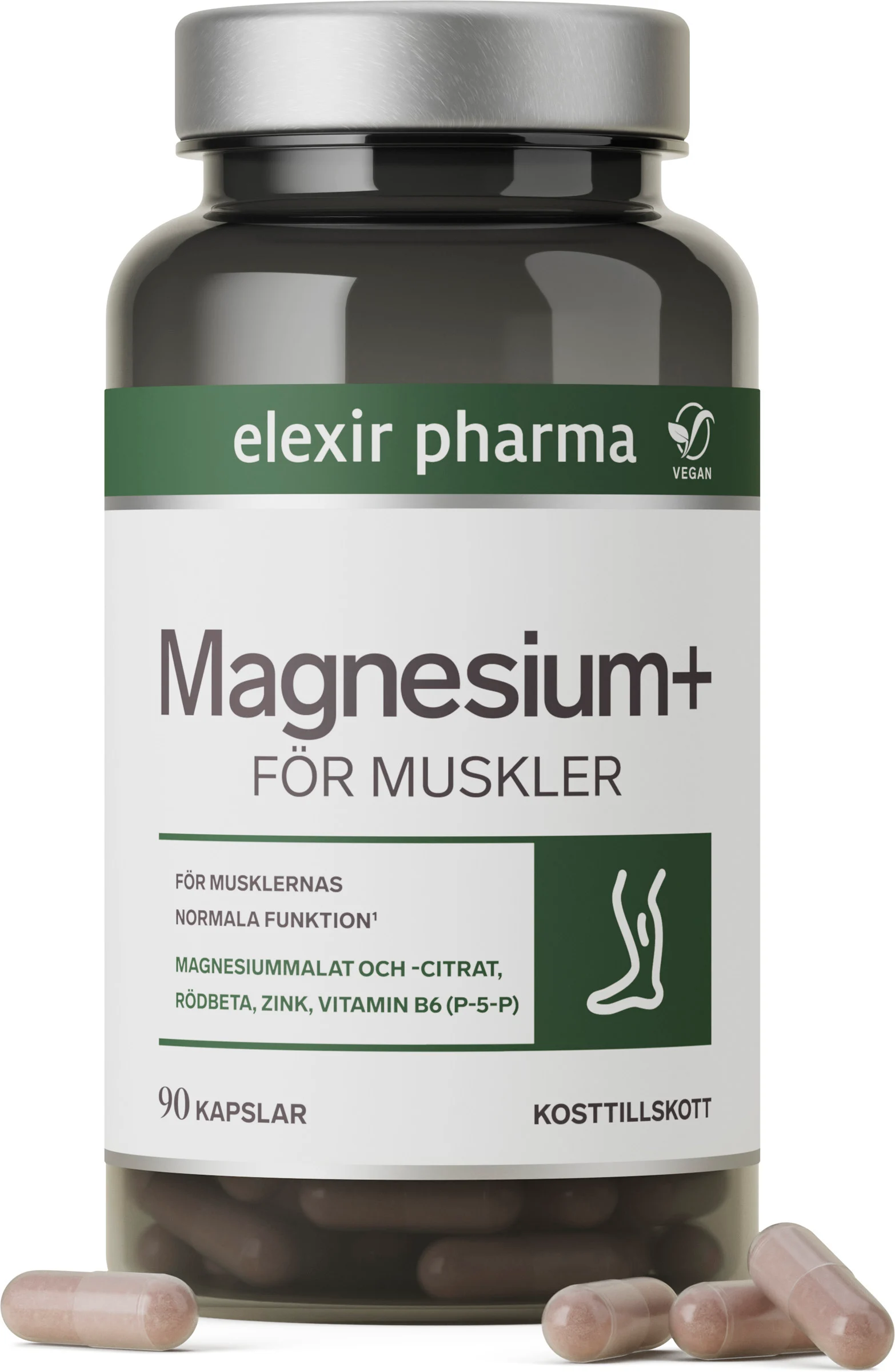 Elexir Magnesium+ För muskler 90 kapslar
