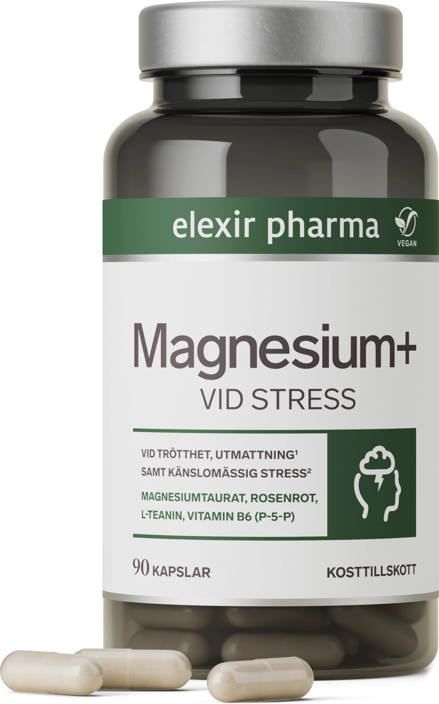 Elexir Magnesium+ Vid stress 90 kapslar