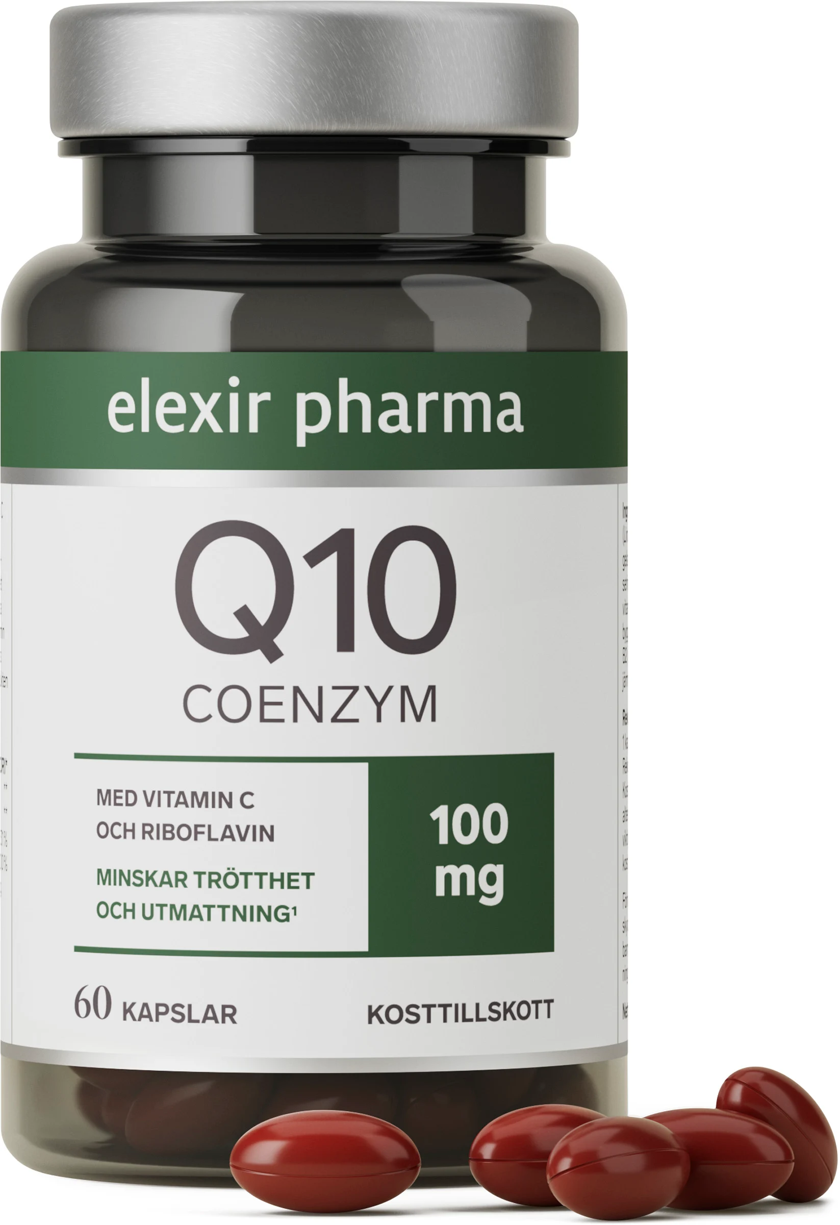 Elexir Coenzyme Q10 100 mg 60 kapslar