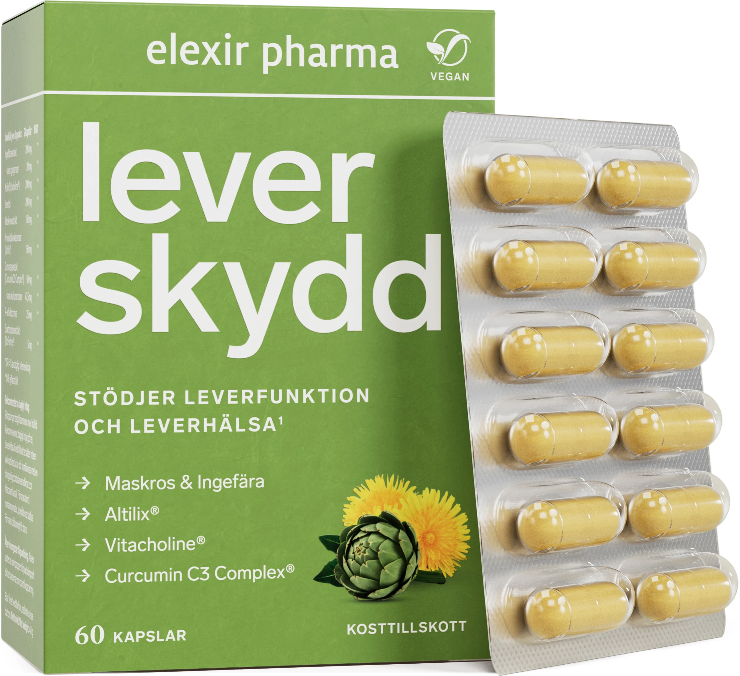 Elexir Leverskydd 60 kapslar