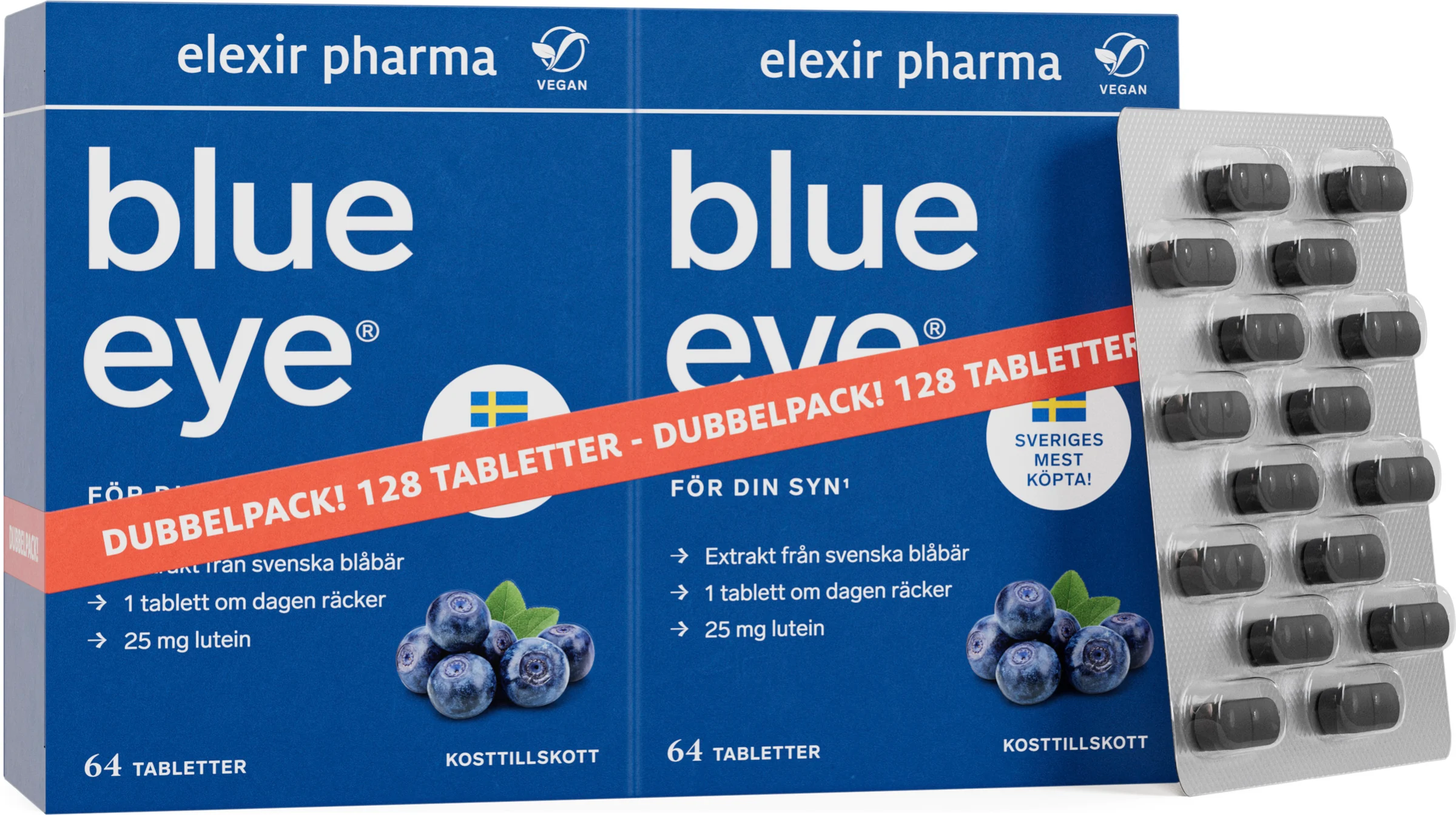 Elexir Blue Eye Dubbelpack 128 tabletter