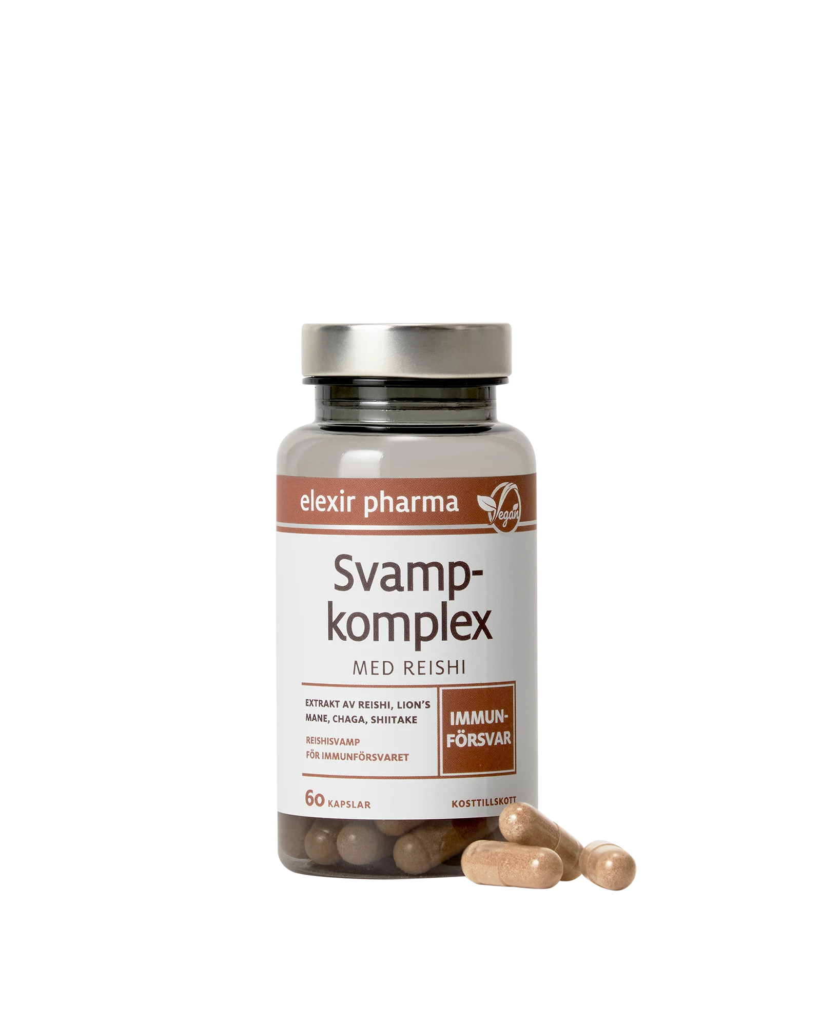Elexir Svampkomplex med Reishi 60 kapslar
