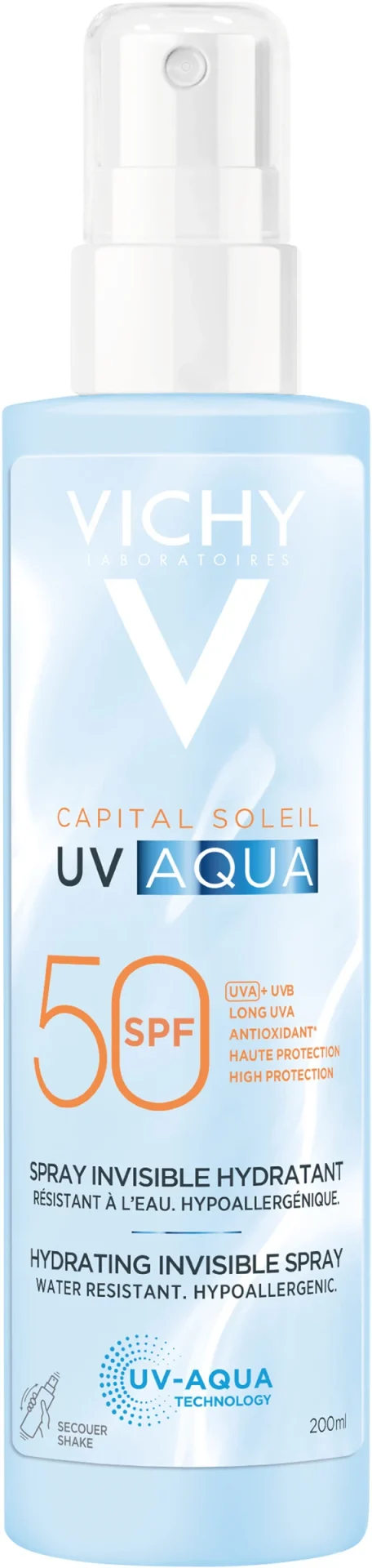 Vichy Capital Soleil UV-Aqua Hydrating Invisible Spray SPF50, 200 ml