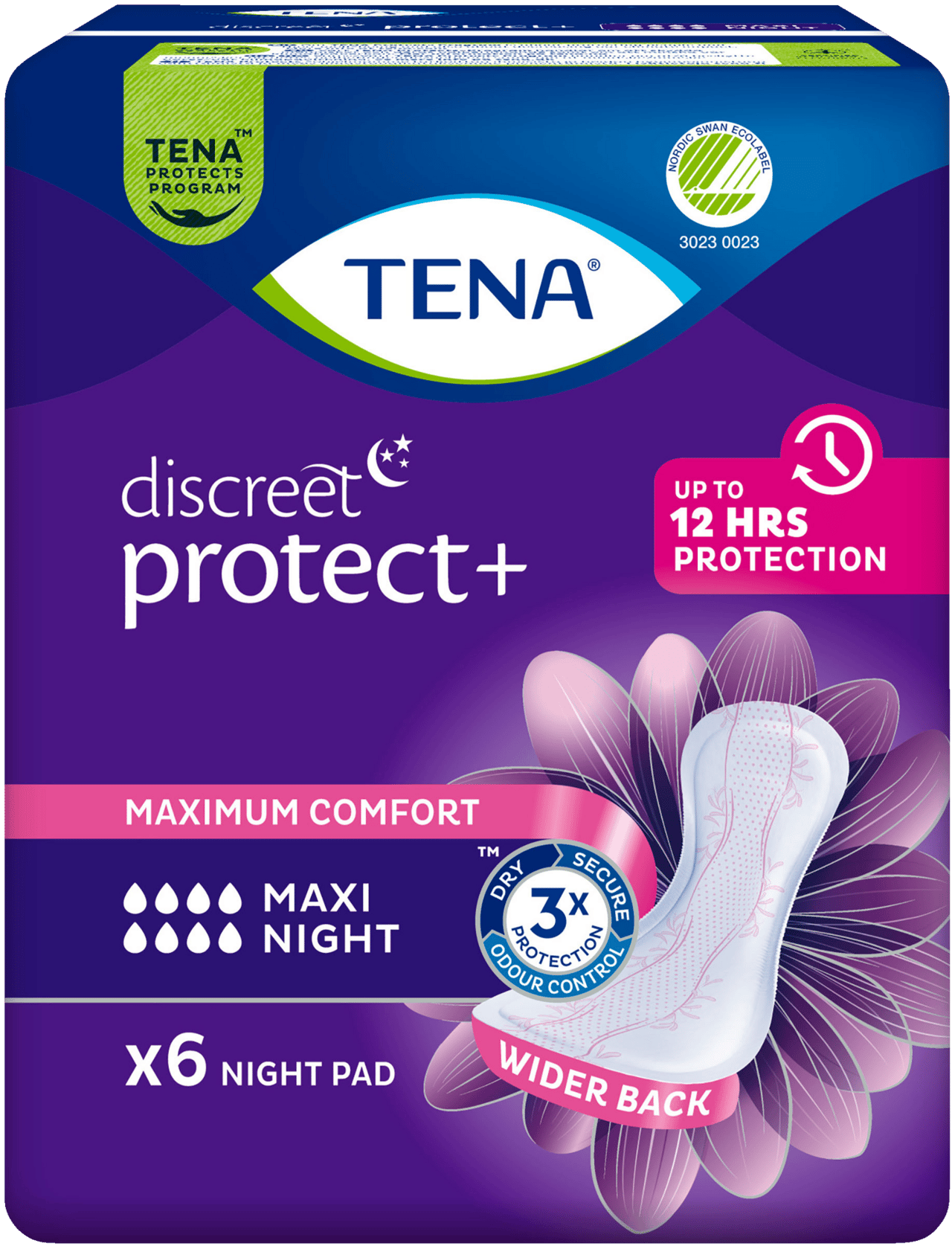 Tena Discreet Maxi Night 6 st