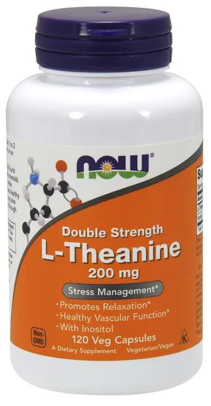 NOW L-Theanine 200 mg 120 vegkapslar