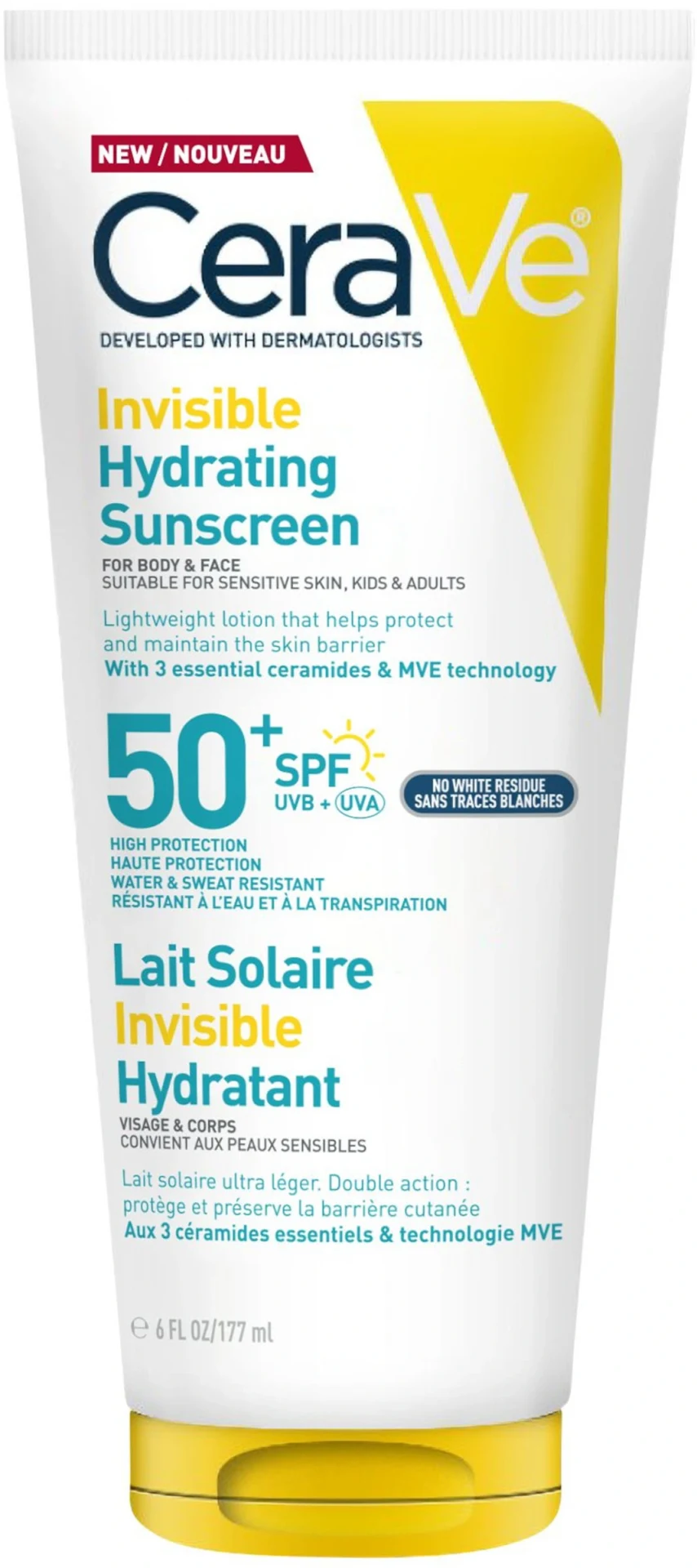 CeraVe Invisible Hydrating Sunscreen SPF50+ 177ml