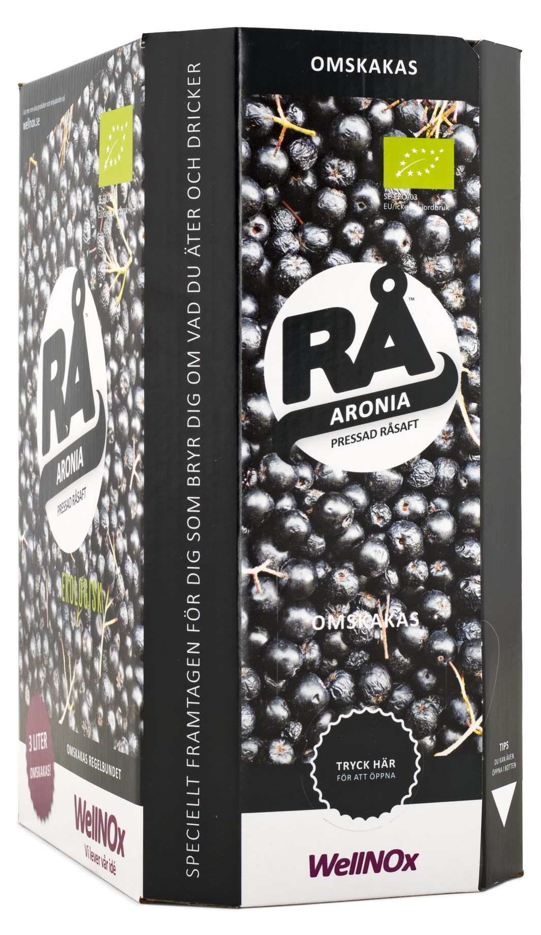 Rå Bag In Box Aronia - aroniajuice på bag-in-box, 3 liter, ekologisk