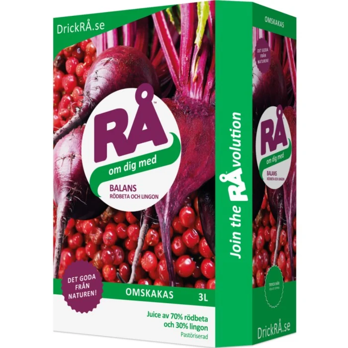 Rå Bag In Box Balans - juice med rödbeta och lingon på bag-in-box, 3 liter