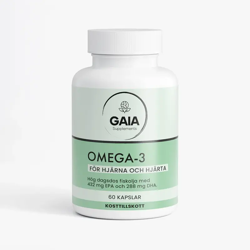 Gaia Supplements Omega-3 Fiskolja 60 Kapslar