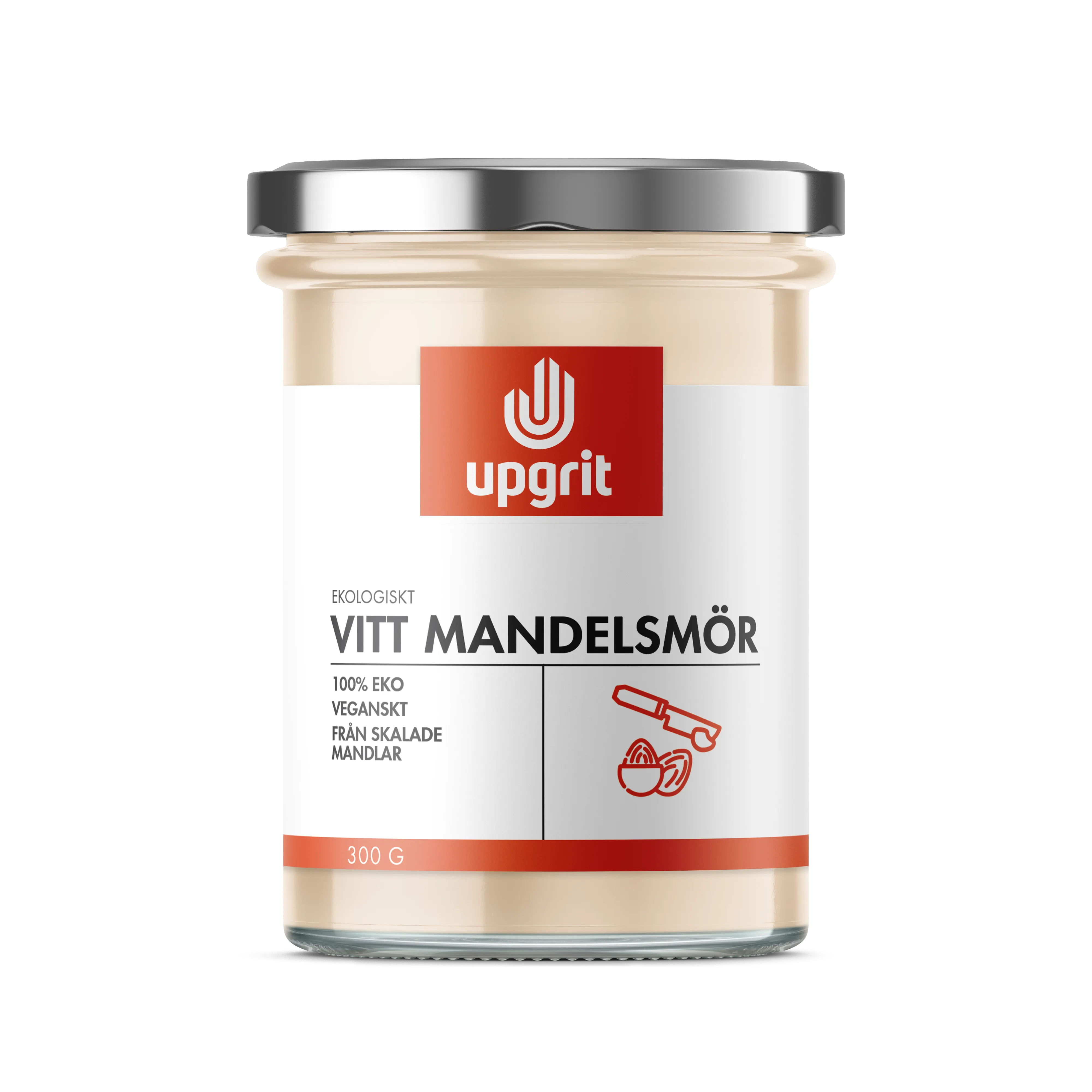 Upgrit Vitt Mandelsmör EKO 300g