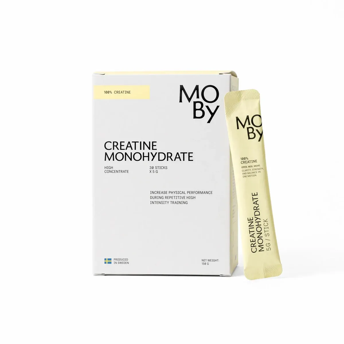 Moby Creatine Monohydrate Stick Packs 30st