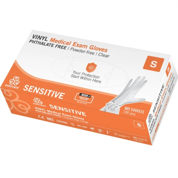 Evercare Vinylhandskar Small 100 st