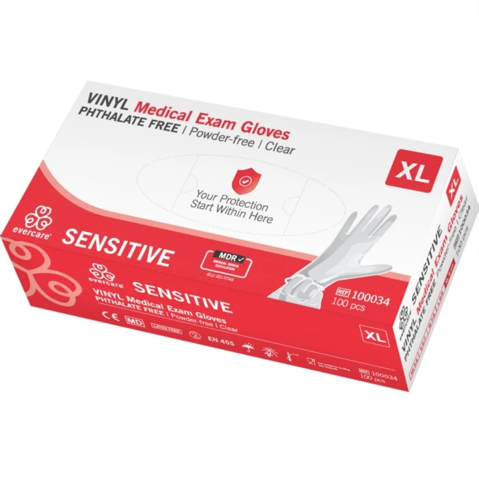 Evercare Vinylhandskar XL 100 st