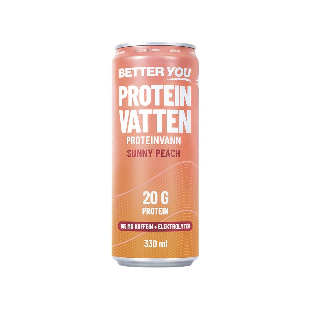 Better You Proteinvatten Sunny Peach Koffein+Elektro 330ml
