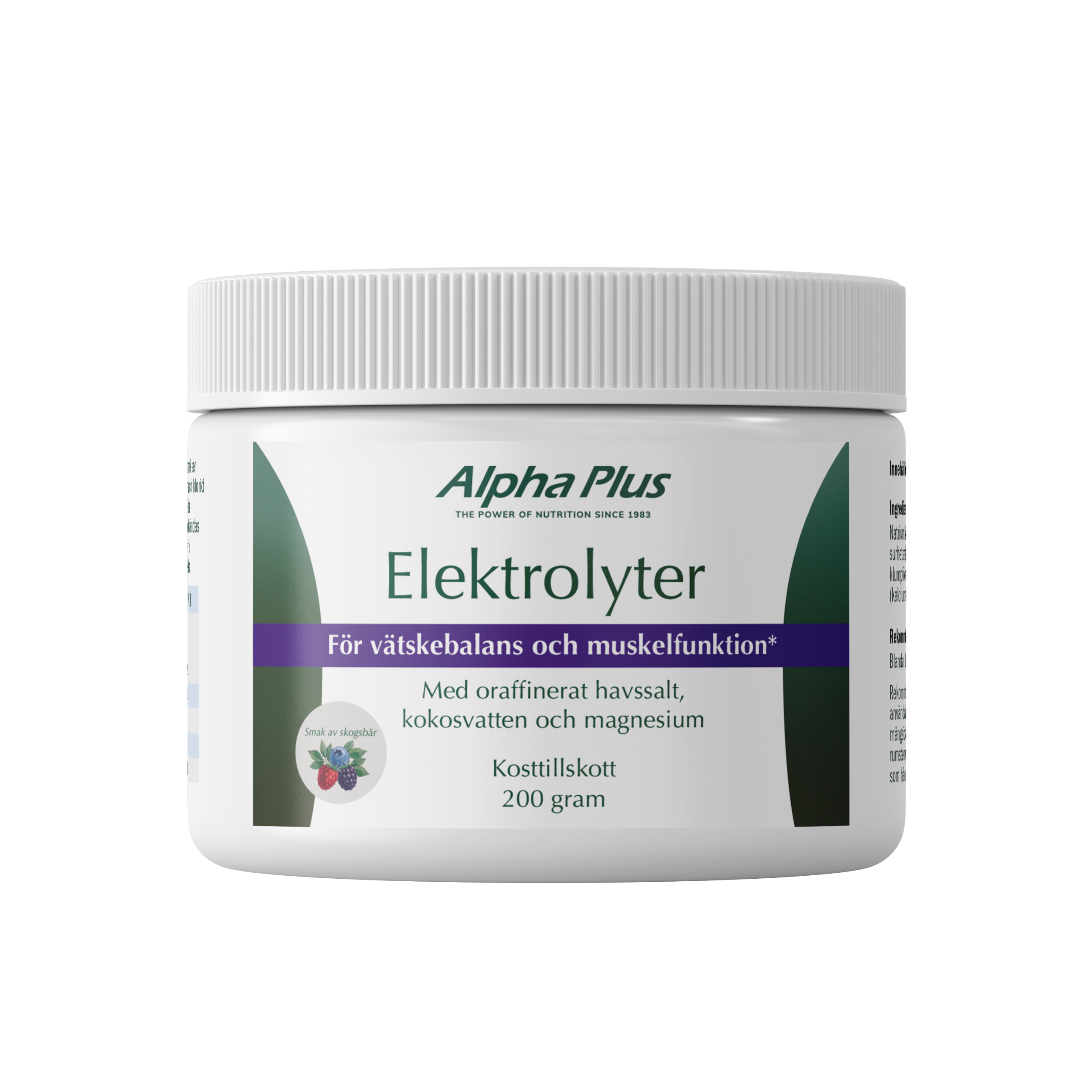Alpha Plus Elektrolyter Skogsbär 200 g