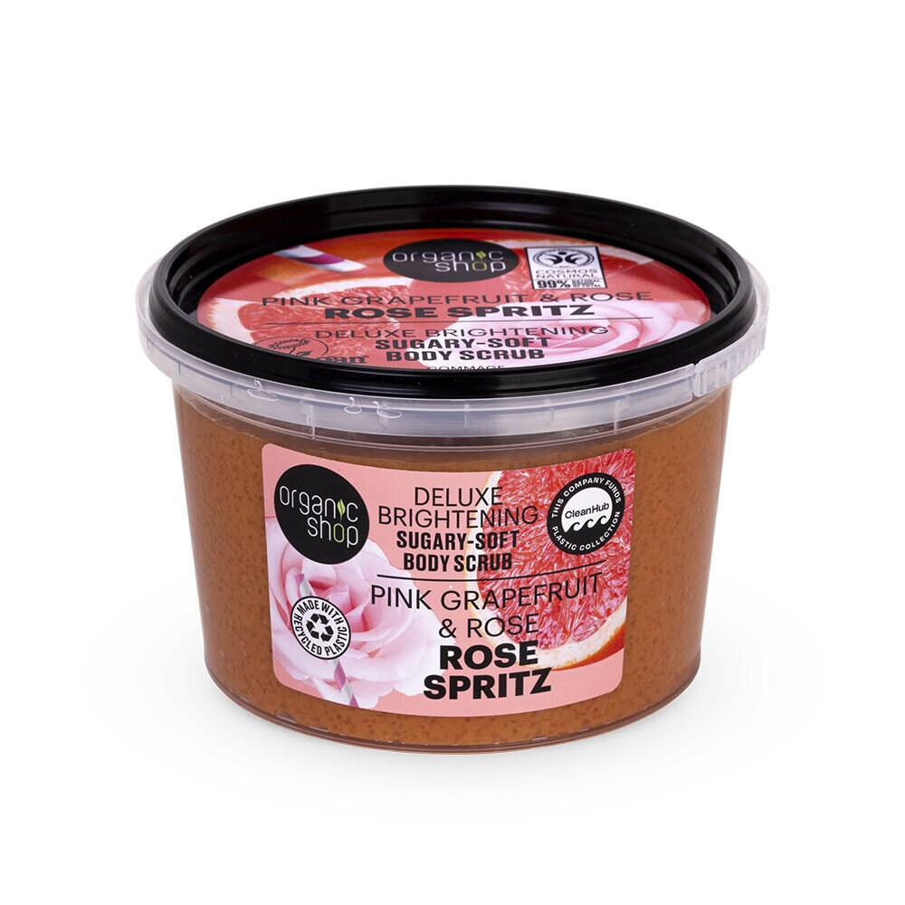 Organic Shop Rose Spritz Body Scrub Deluxe Brightening 250ml