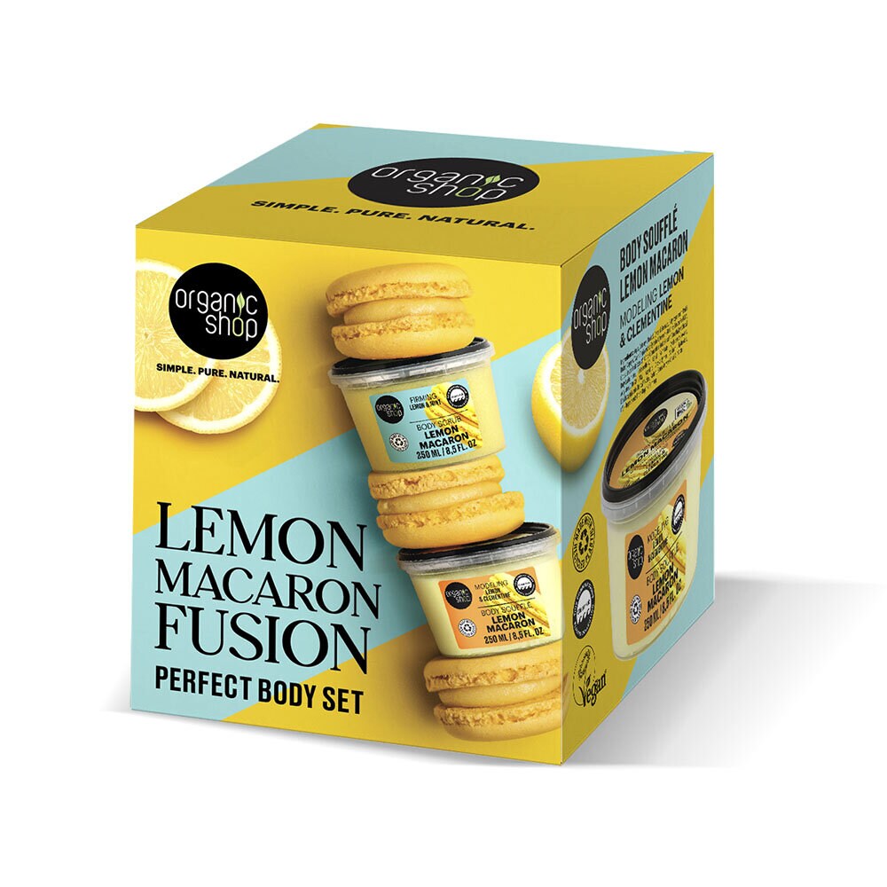 Organic Shop Lemon Macaron Fusion. Perfect Body Set, 250 ml/250 ml