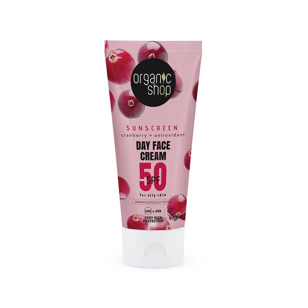 Organic Shop Sunscreen Day Face Cream 50 SPF Oily skin 50 ml