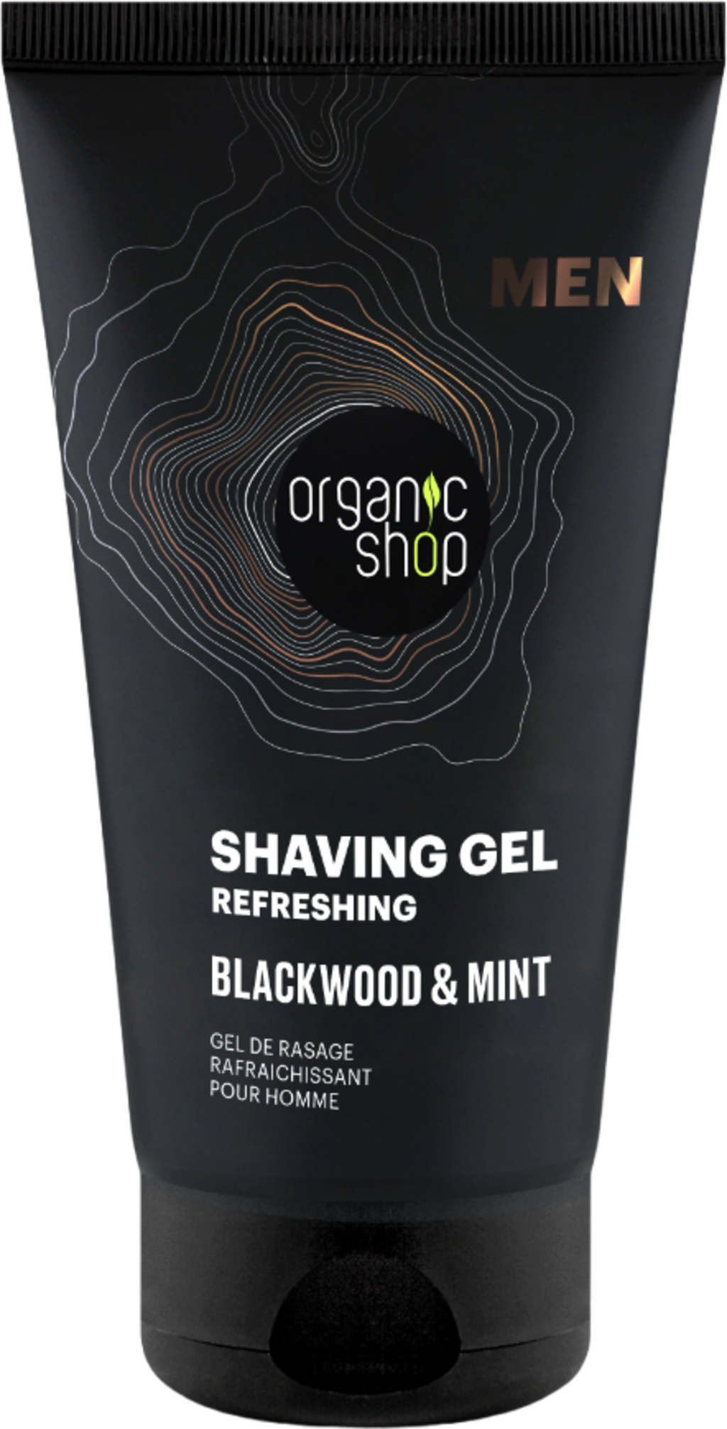 Organic Shop MEN Refreshing Shaving Gel Blackwood & Mint, 150 ml
