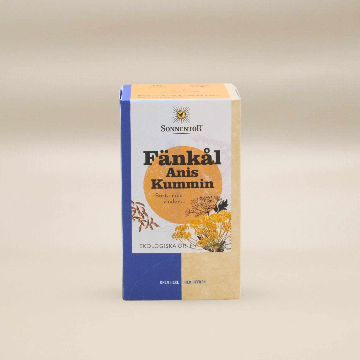 Sonnentor Fänkål-Anis-Kummin Tepåsar EKO 30g
