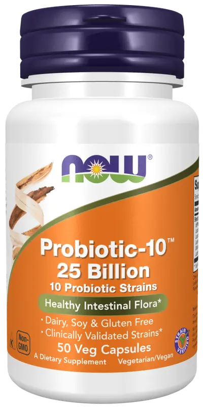 NOW Probiotic-10 25 Billion 50 vcaps
