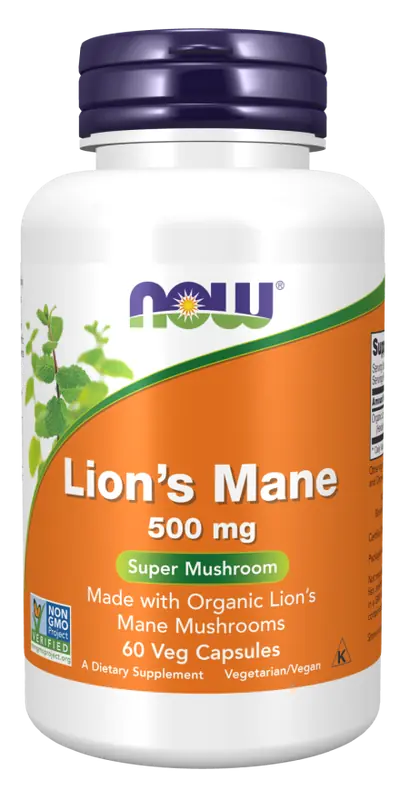 NOW Organic Lion´s Mane Mushroom 60 vcaps