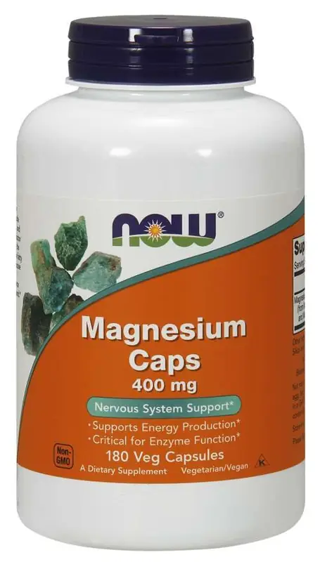NOW Magnesium 400 mg 180 kapslar